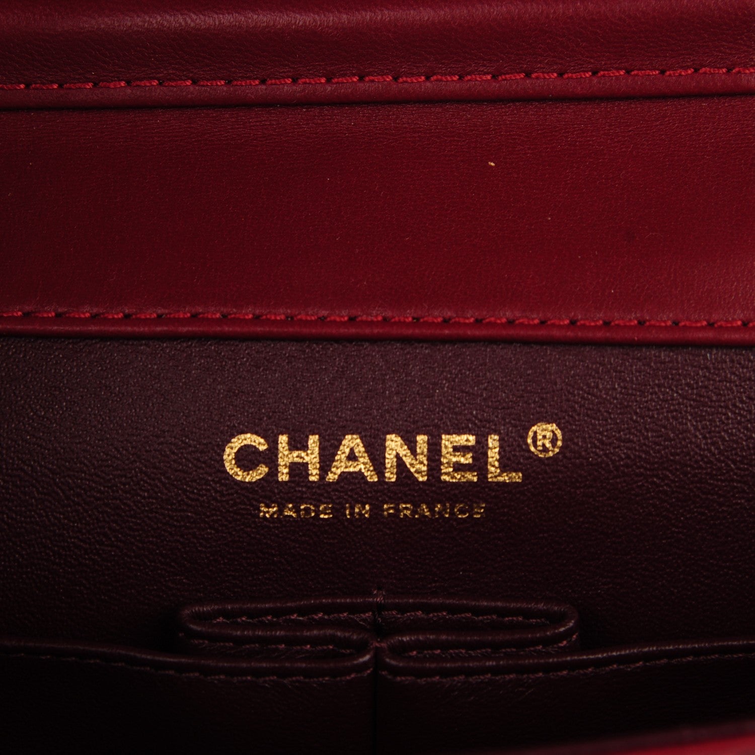 Chanel Calfskin Quilted Brasserie Gabrielle Menu CC Clutch Dark Red 6 of 8