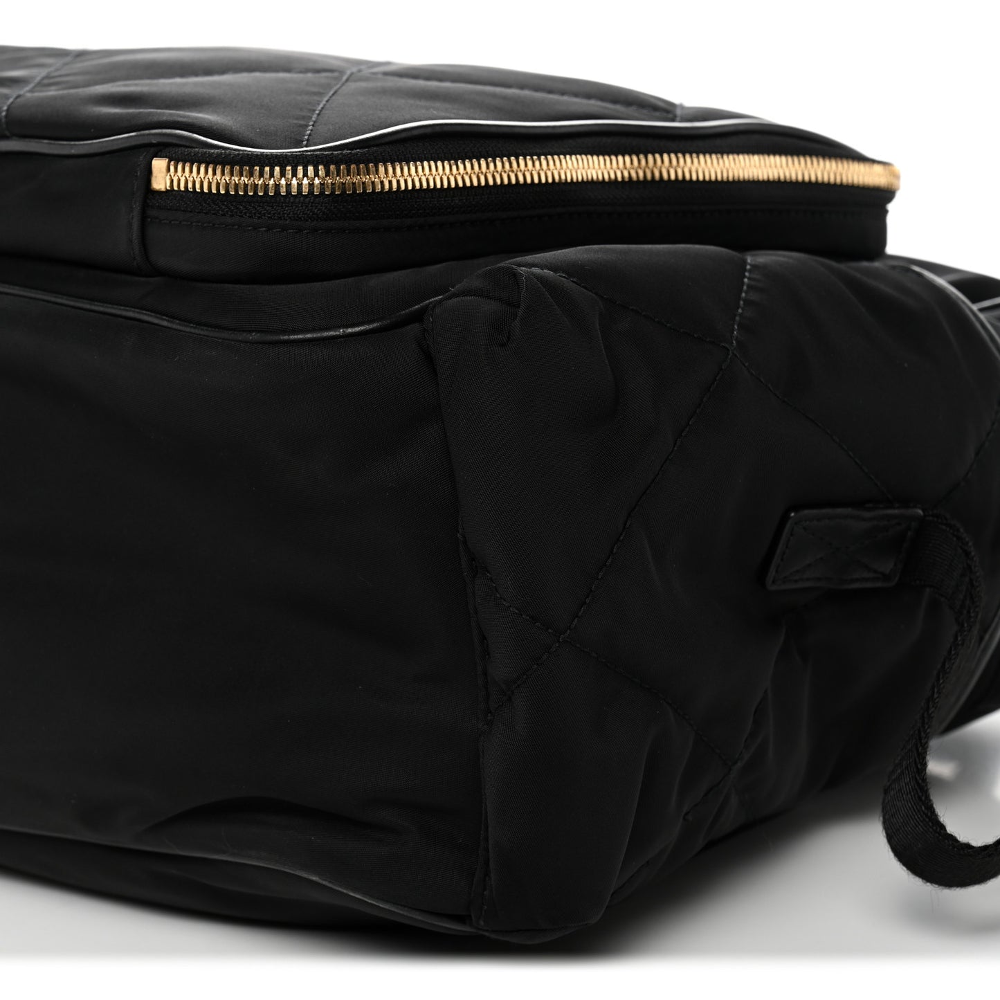 Nylon Quilted Diaper Tote Bag Black