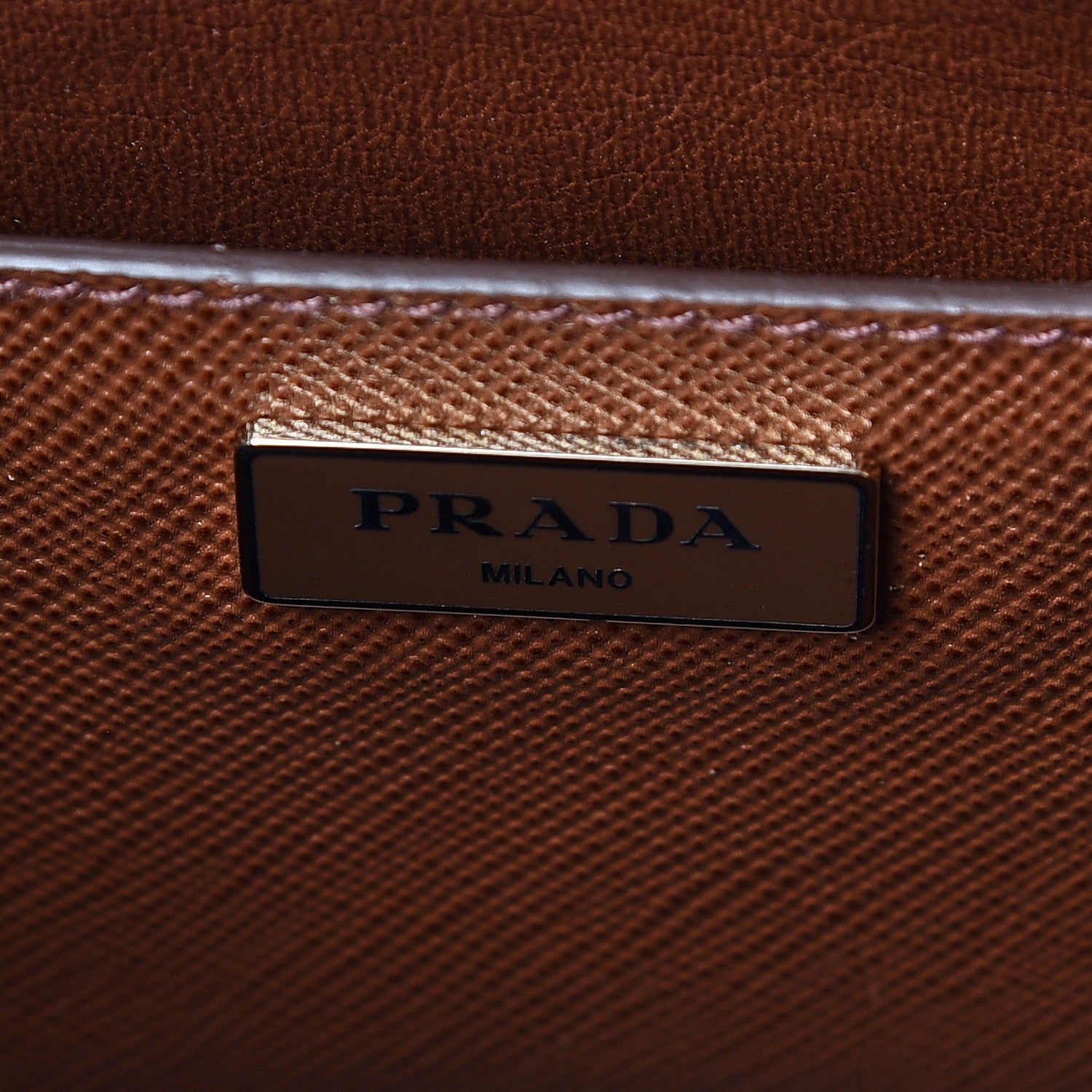 Prada Saffiano Cuir Top Handle Dome Tote Palissandro 8 of 19