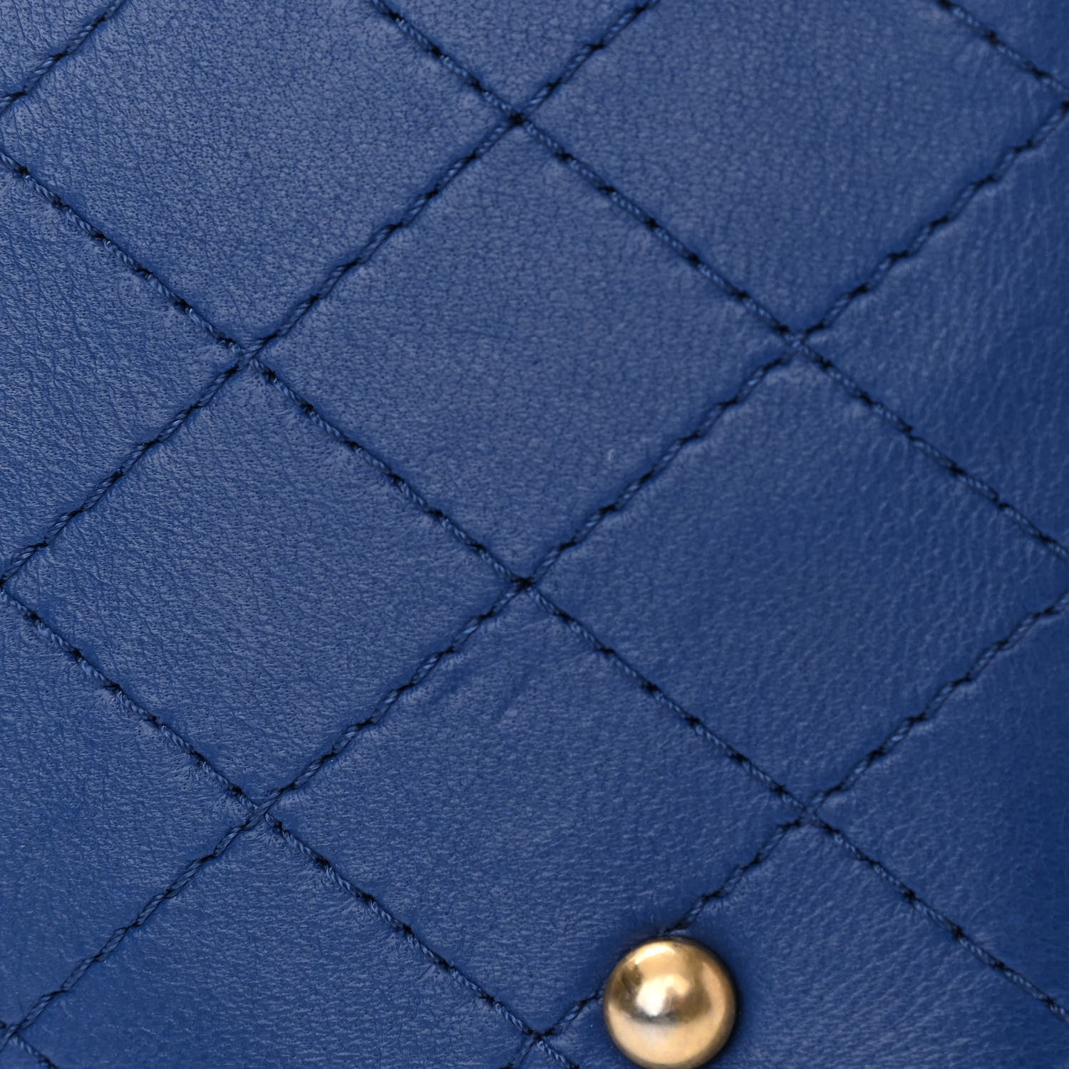 Chanel Calfskin Stitched Small Egyptian Amulet Drawstring Bag Blue 11 of 11