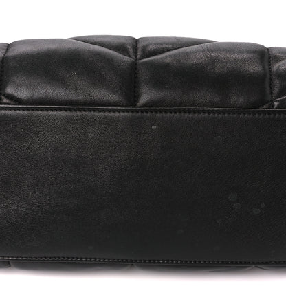 Saint Laurent Lambskin Quilted Medium Loulou Puffer Monogram Chain Satchel Black 12 of 12