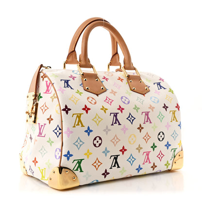 Louis Vuitton Monogram Multicolor Speedy 30 White 3 of 11
