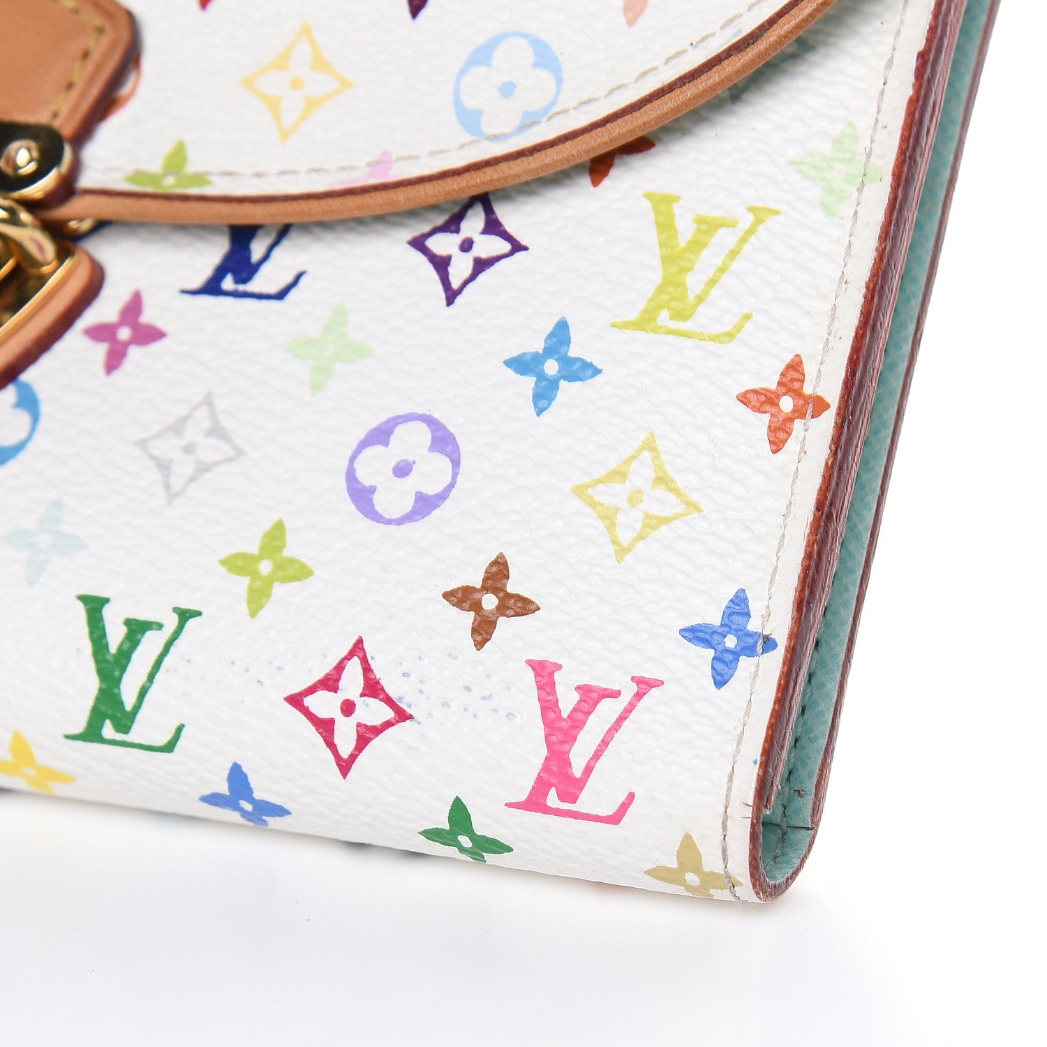 Louis Vuitton Monogram Multicolor Eugenie Wallet White Anie 8 of 11