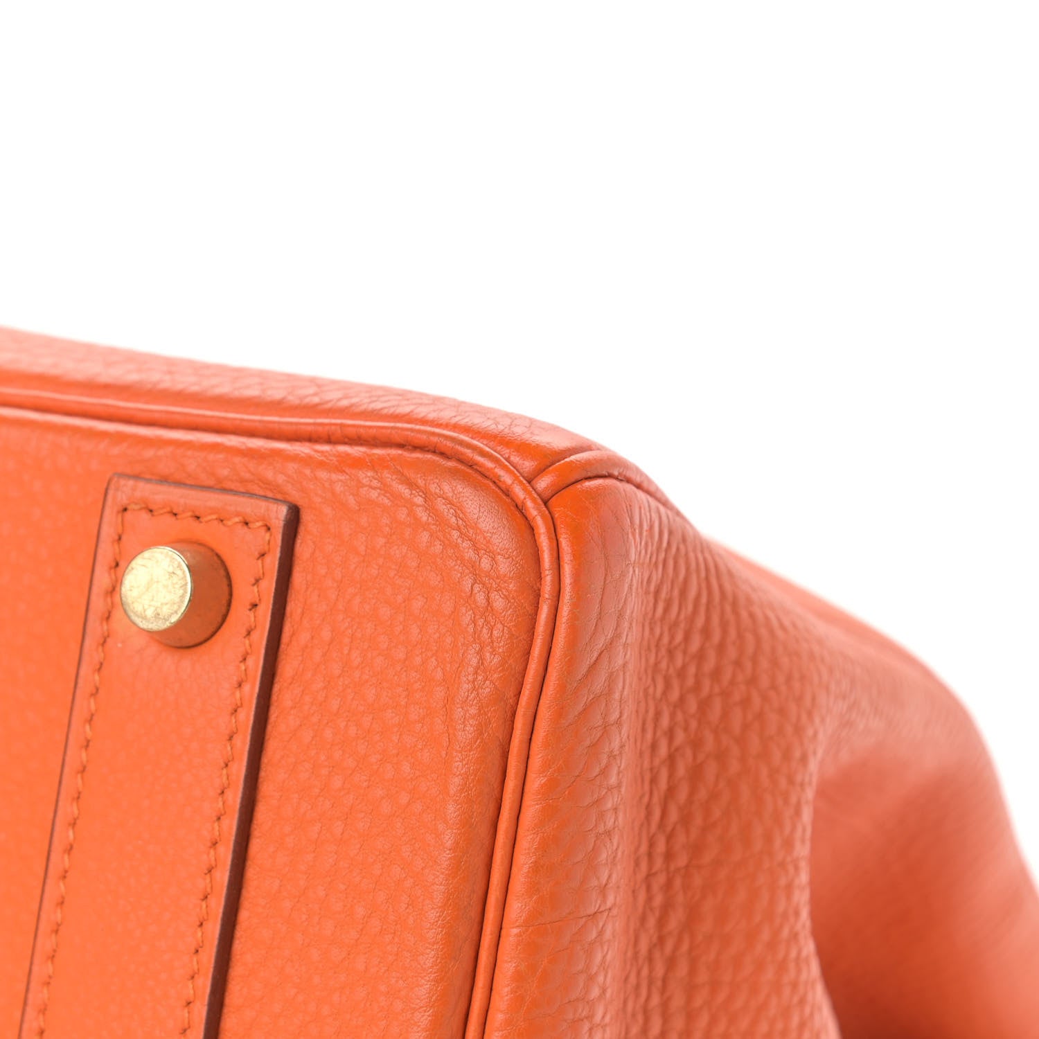 Hermes Taurillon Clemence Birkin 40 Orange 8 of 19