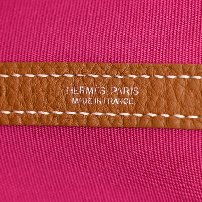 Hermes Toile Militaire Vache Country Verso Garden Party 36 PM Gold Dune Magnolia 6 of 10