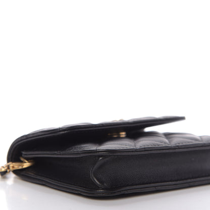 Chanel Lambskin Quilted Pearl Crush Clutch With Chain Black 6 of 11