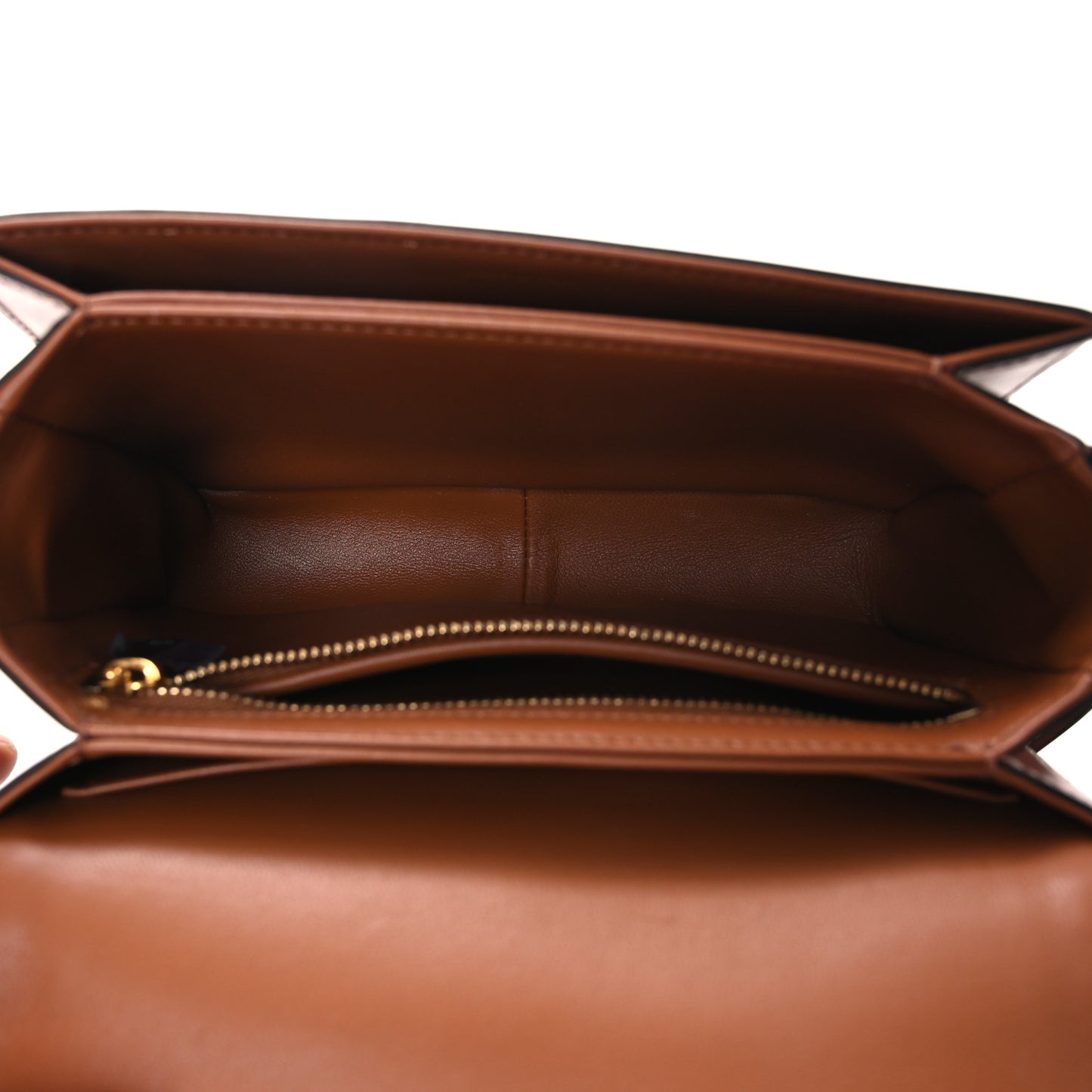 Smooth Calfskin Houndstooth Teen Triomphe Tan