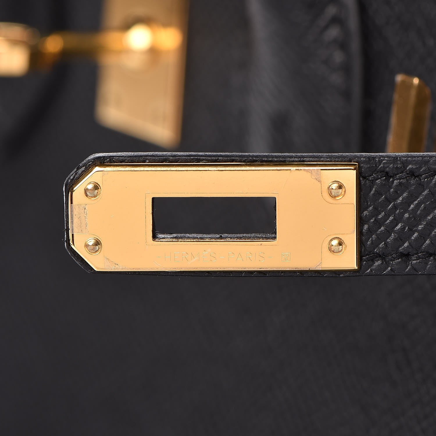 Hermes Epsom Horseshoe Birkin 25 Black Rouge Vif 22 of 36