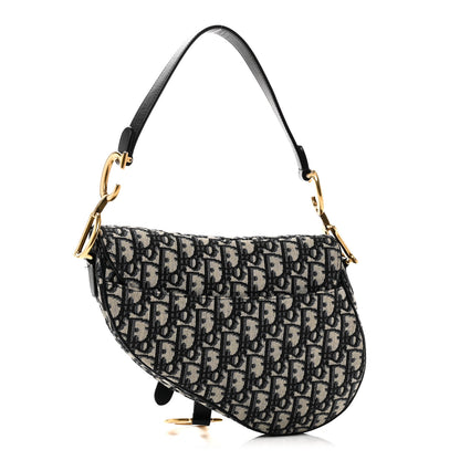 Christian Dior Oblique Saddle Bag Blue 3 of 11