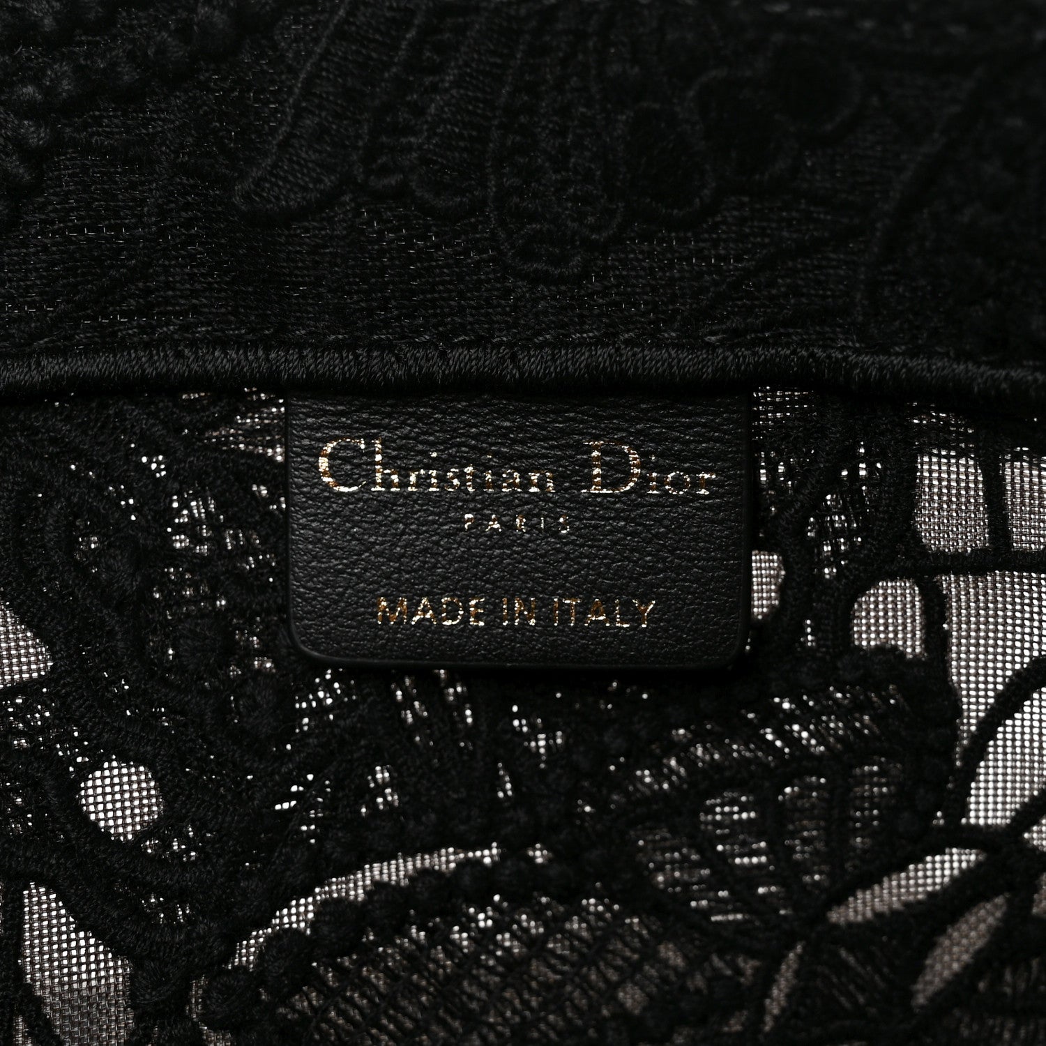 Christian Dior Embroidered 3D Macrame D-Lace Butterfly Large Book Tote Black Multicolor 6 of 10