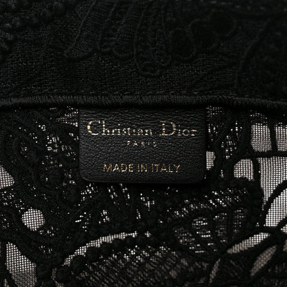 Christian Dior Embroidered 3D Macrame D-Lace Butterfly Large Book Tote Black Multicolor 6 of 10