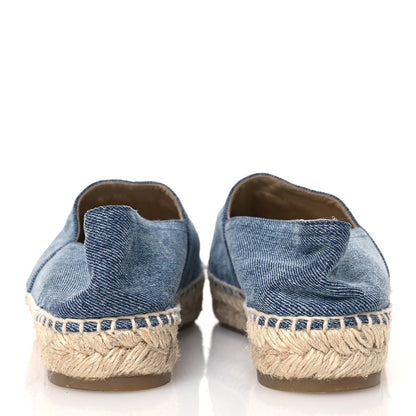 Chanel Denim CC Espadrilles 38 Blue Black 5 of 15