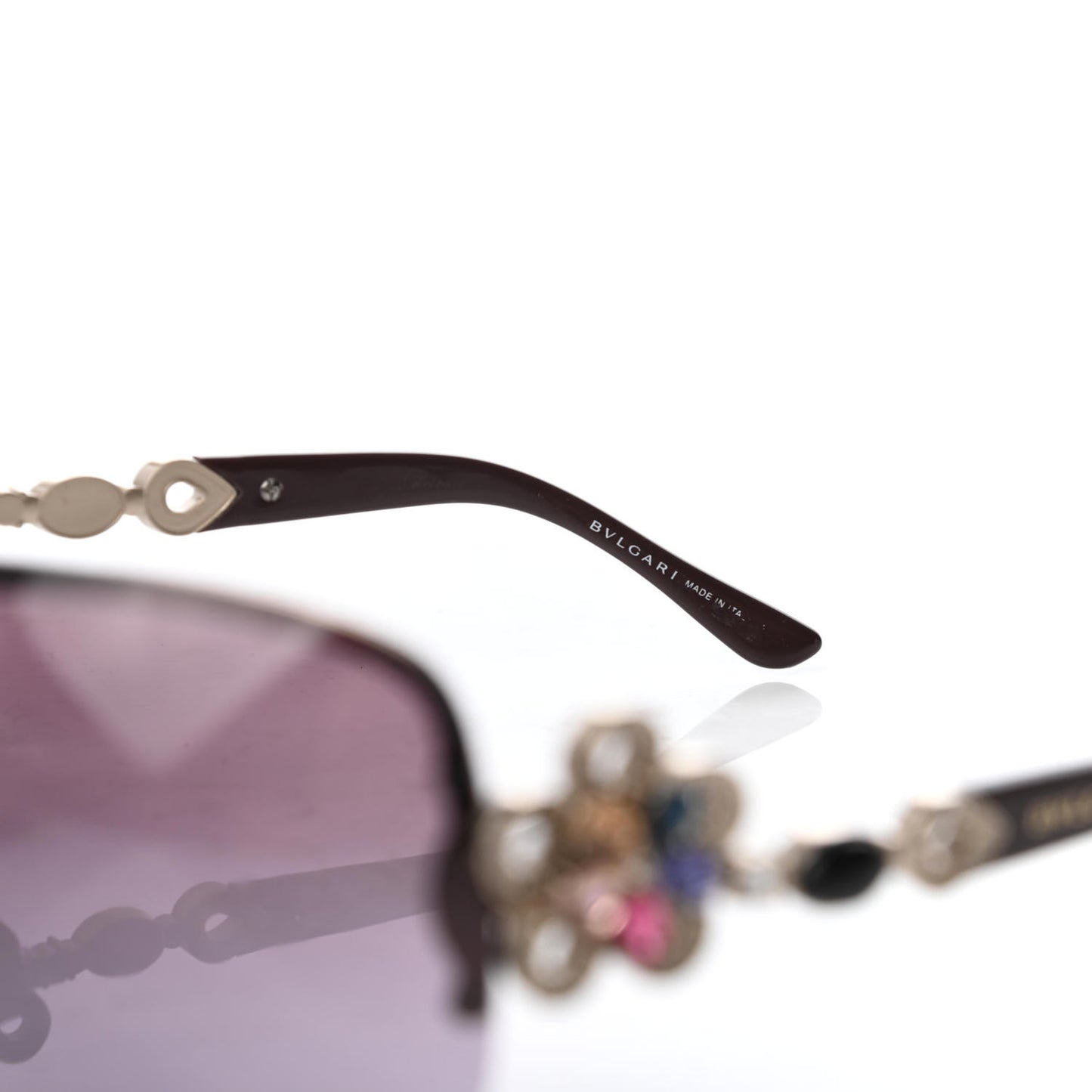 Crystal Sunglasses Flower 6039-B Black