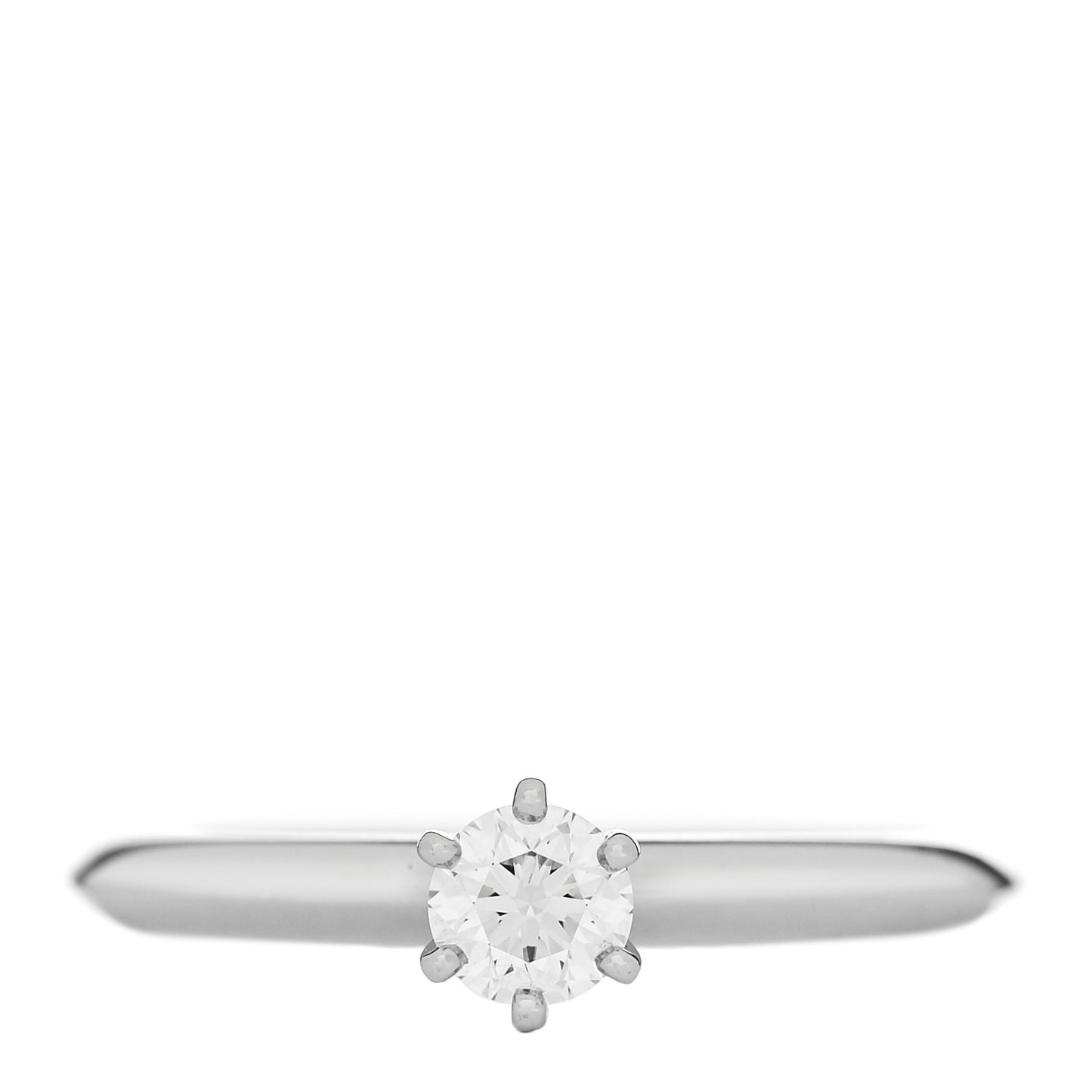 Platinum Diamond .26ct Solitaire Engagement Ring 51 5.75