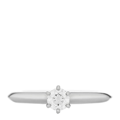 Tiffany Platinum Diamond .26ct Solitaire Engagement Ring 51 5.75 1 of 6