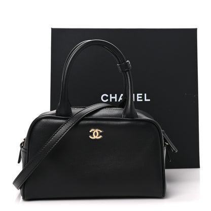 Chanel Calfskin Small Perfect Bowling Bag Black 10 of 11