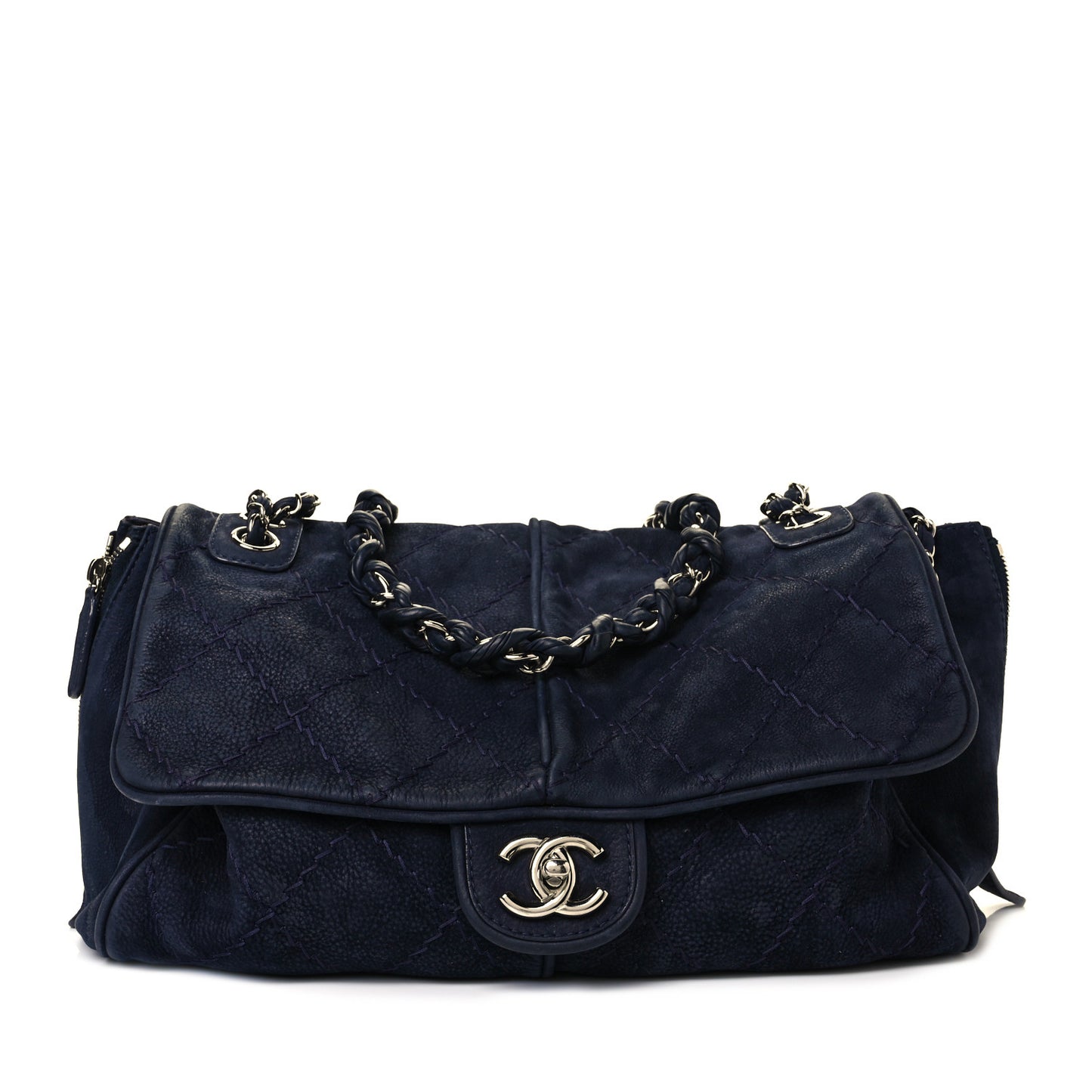 Suede Ultimate Stitch Flap Navy Blue