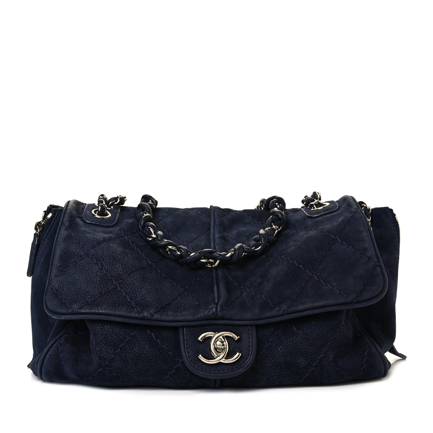 Chanel Suede Ultimate Stitch Flap Navy Blue 1 of 9
