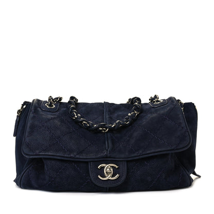 Chanel Suede Ultimate Stitch Flap Navy Blue 1 of 9