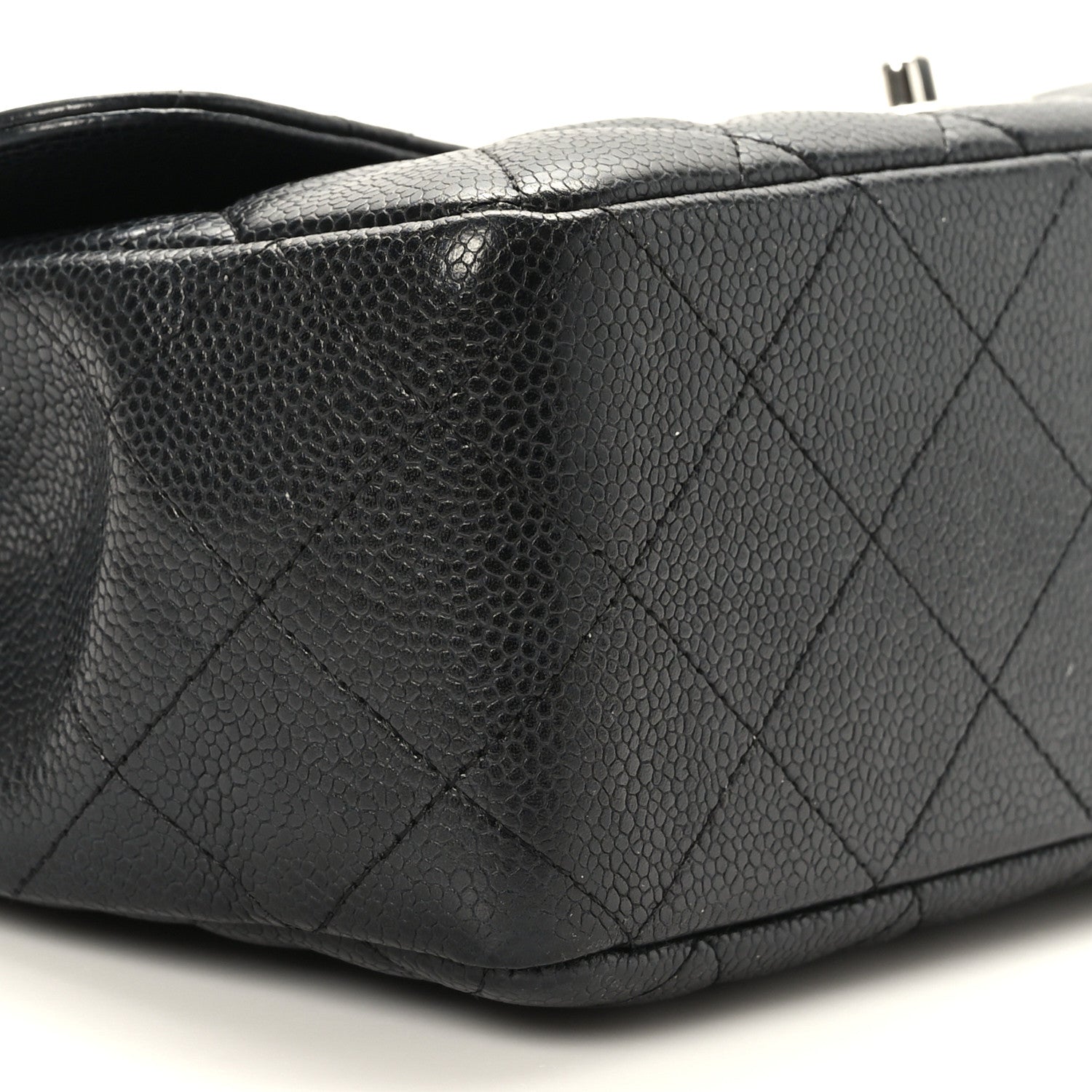 Chanel Caviar Quilted Jumbo Single Flap Black 8 of 9