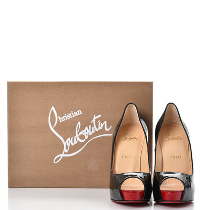 Christian Louboutin Patent New Very Prive 120 Pumps 37.5 Black Red 8 of 8