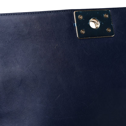 Chanel Lambskin Quilted New Medium Boy Flap Dark Blue 13 of 16