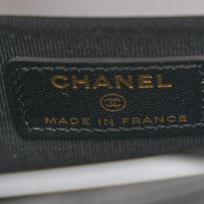 Chanel Lambskin Quilted Top Handle Flap Clutch With Chain Black 6 of 11
