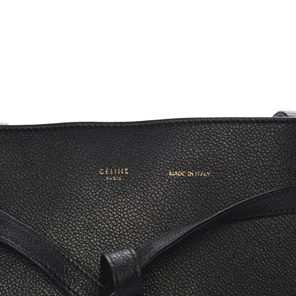 Celine Soft Grained Calfskin Small Belt Cabas Phantom Black 6 of 8