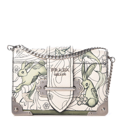 Prada X JAMES JEAN Glace Calfskin Rabbit Print Cahier Chain Wristlet Giada 1 of 9