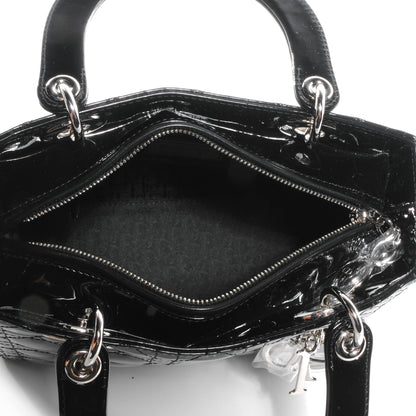 Christian Dior Patent Cannage Medium Lady Dior Black 6 of 8