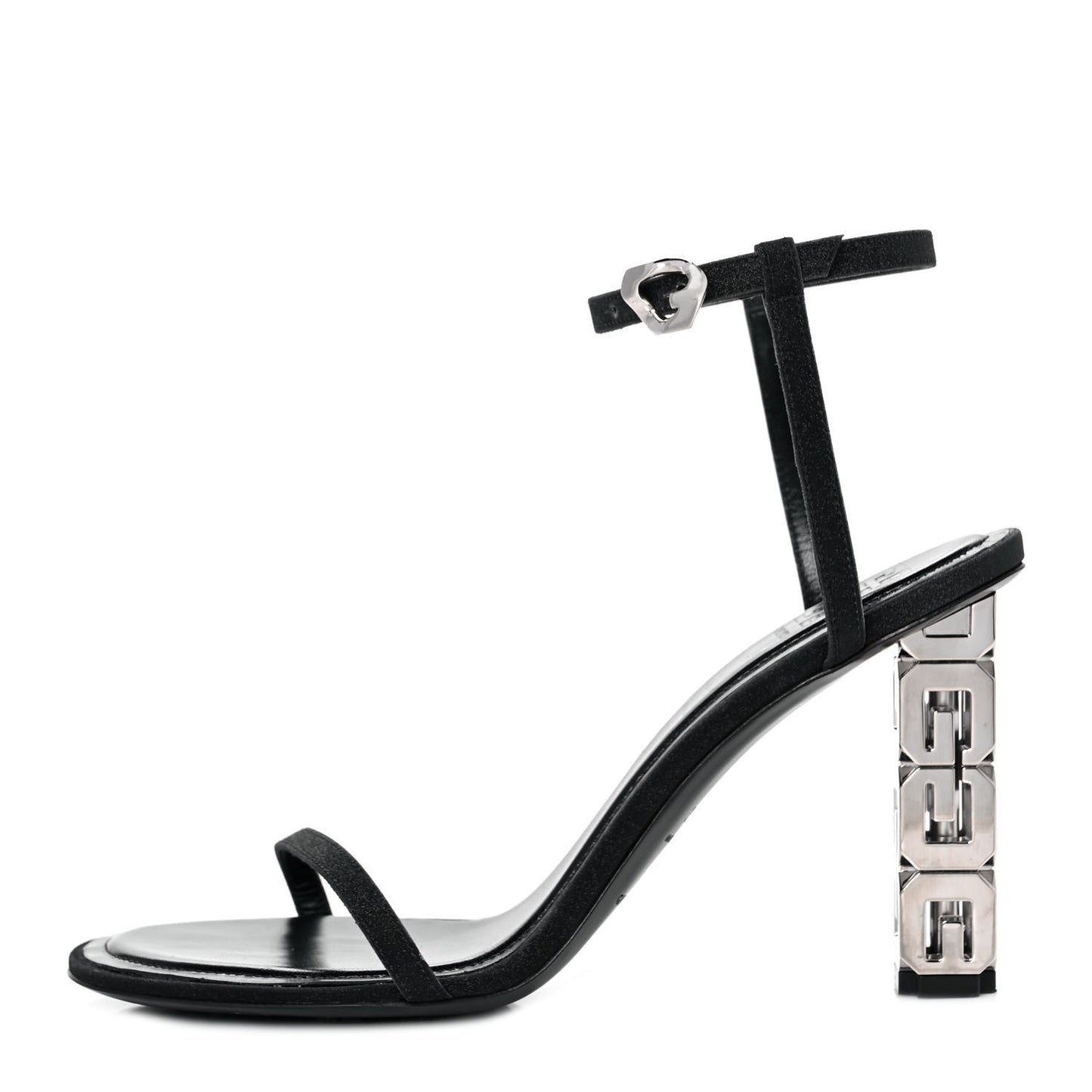 Smooth Nappa G Cube 85mm Sandals 39.5 Black
