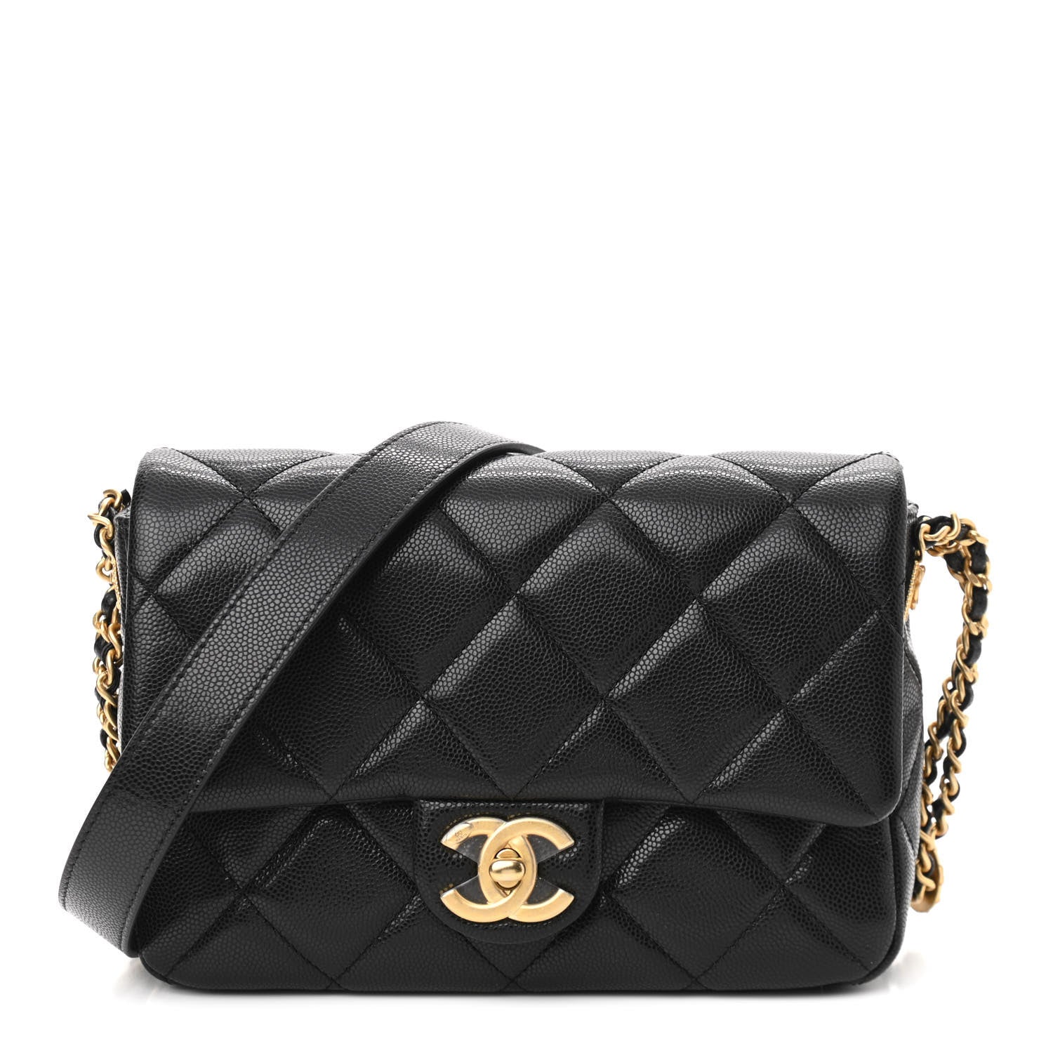 Chanel Caviar Quilted Small Twist Your Buttons Flap Black 1 of 11