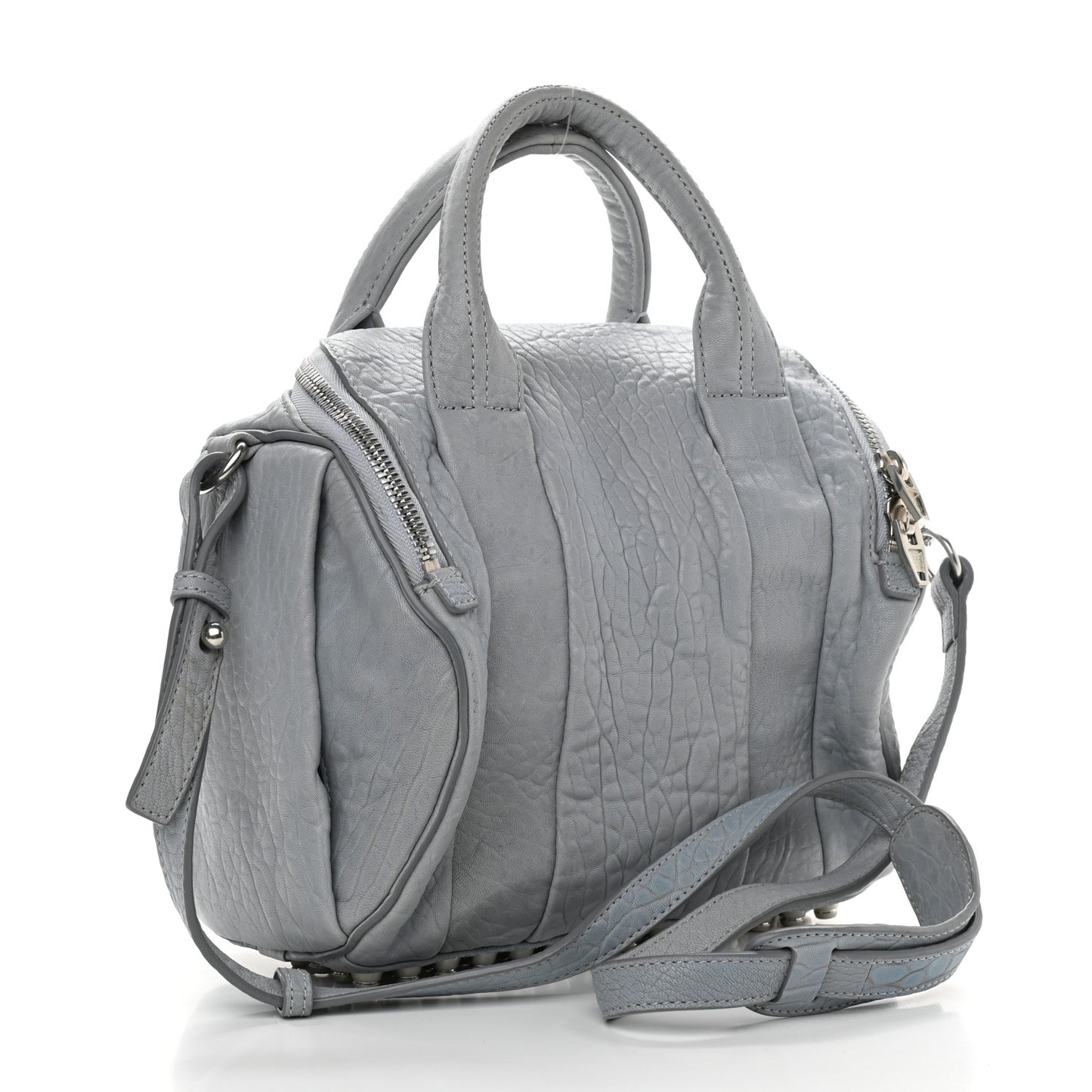 Pebbled Lambskin Rockie Carbon Rodhium Hardware