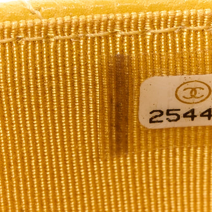 Chanel Caviar Quilted Wallet on Chain WOC Yellow 8 of 12