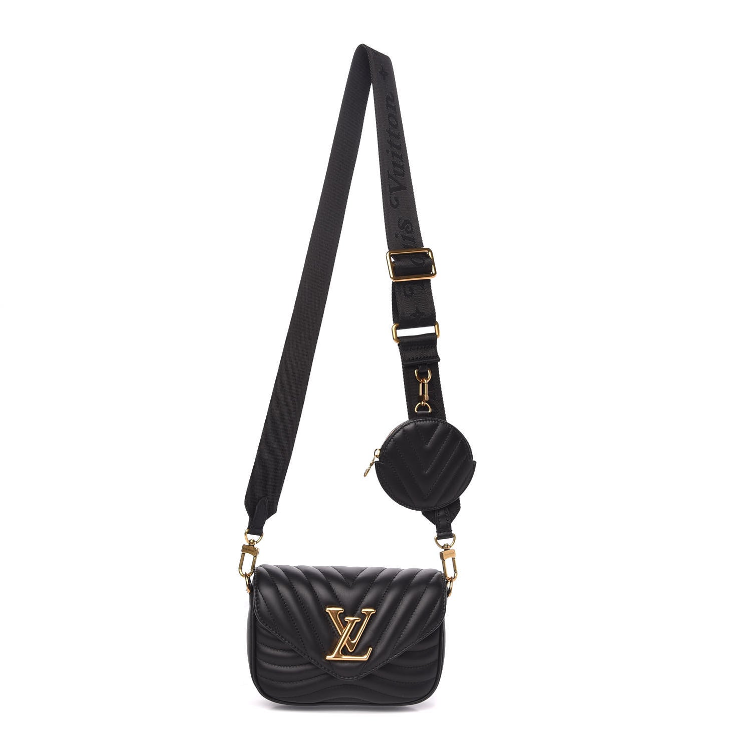 Louis Vuitton Calfskin New Wave Multi Pochette Black 1 of 9