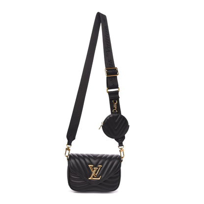 Louis Vuitton Calfskin New Wave Multi Pochette Black 1 of 9