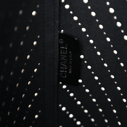 Chanel Perforated Grained Calfskin Small Shopping Tote White 5 of 18