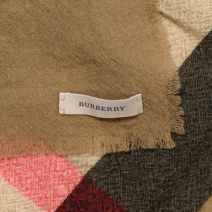 Burberry Merino Wool House Check Square Scarf Brown 2 of 3