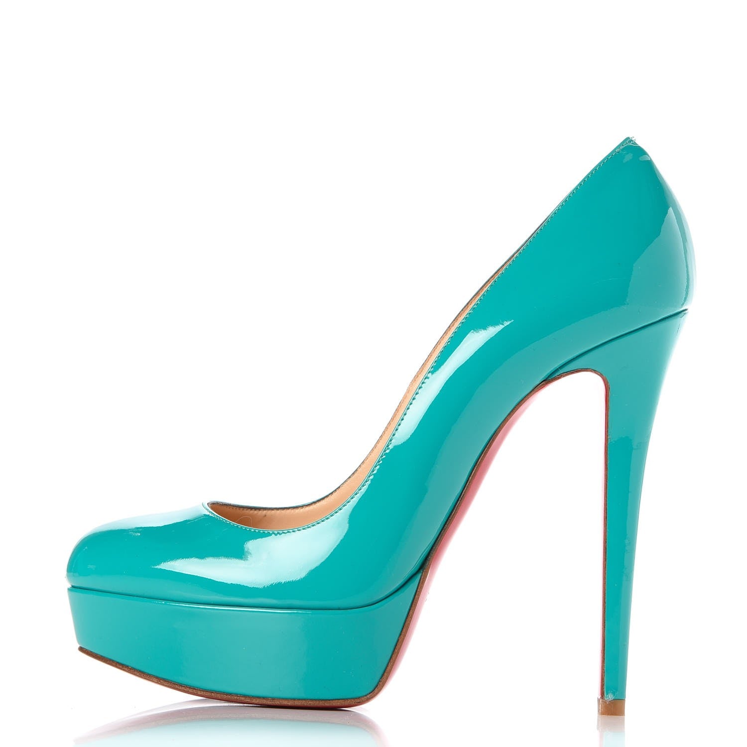 Christian Louboutin Patent Bianca 140 Pumps 38 Caraibes 1 of 7