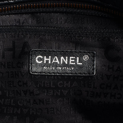 Chanel Distressed Lambskin Vintage Ligne Lady Braid XL Tote Black 6 of 7