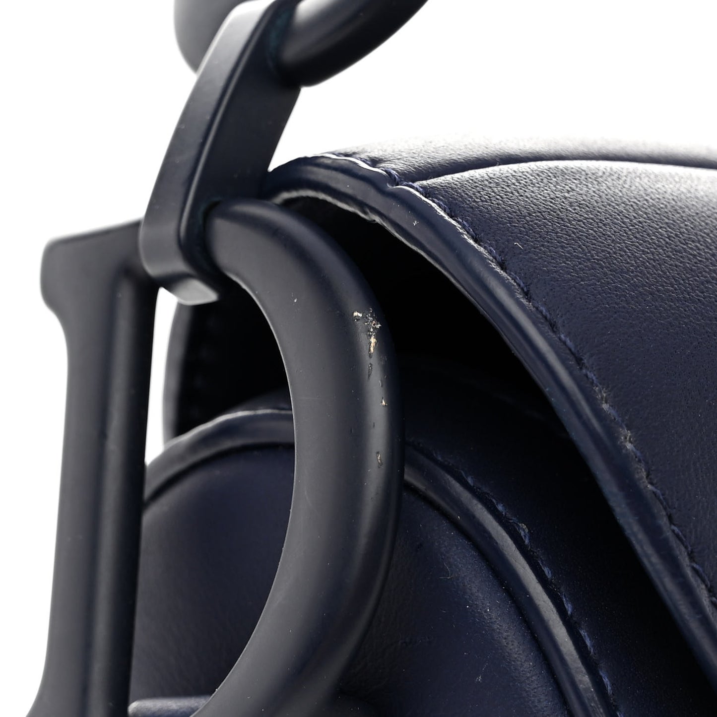 Ultra Matte Calfskin Saddle Bag Blue
