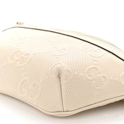 Gucci Calfskin GG Tennis Embossed Belt Bag Mystic White 10 of 10