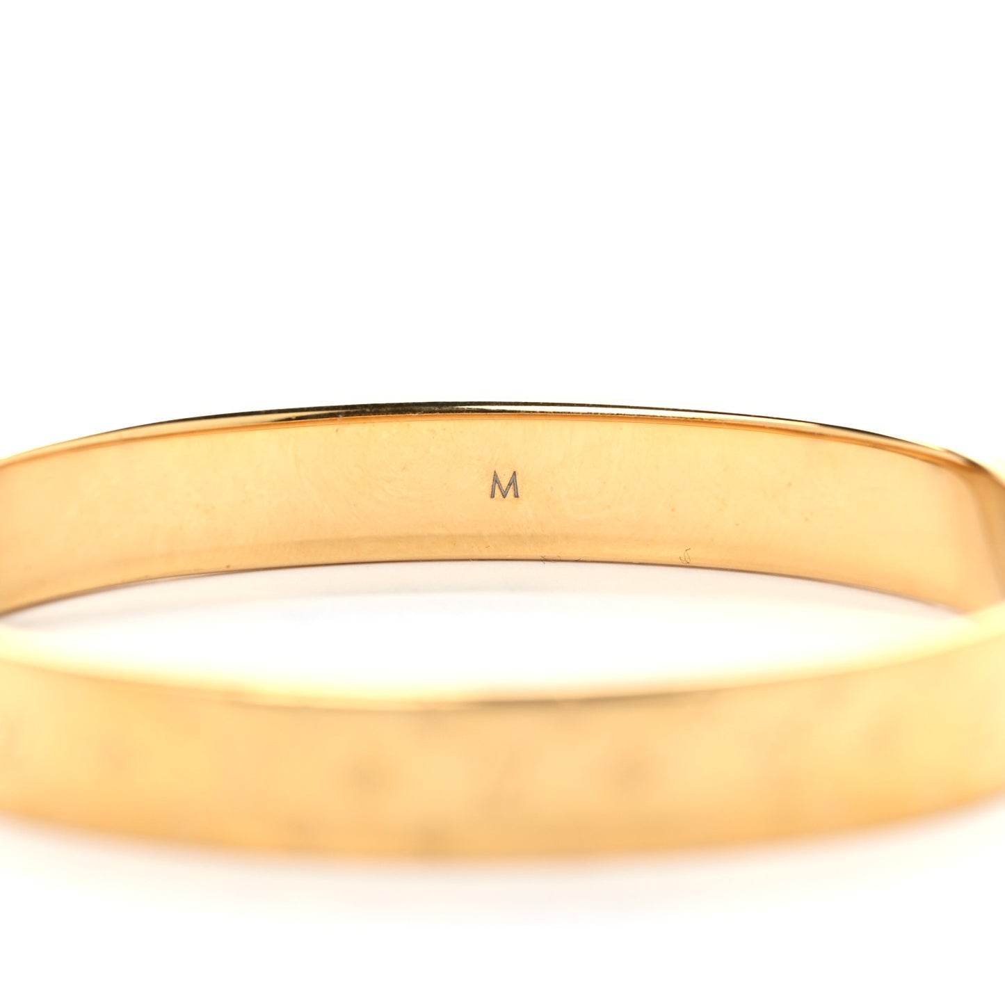 Brass Monogram Nanogram Cuff M Gold