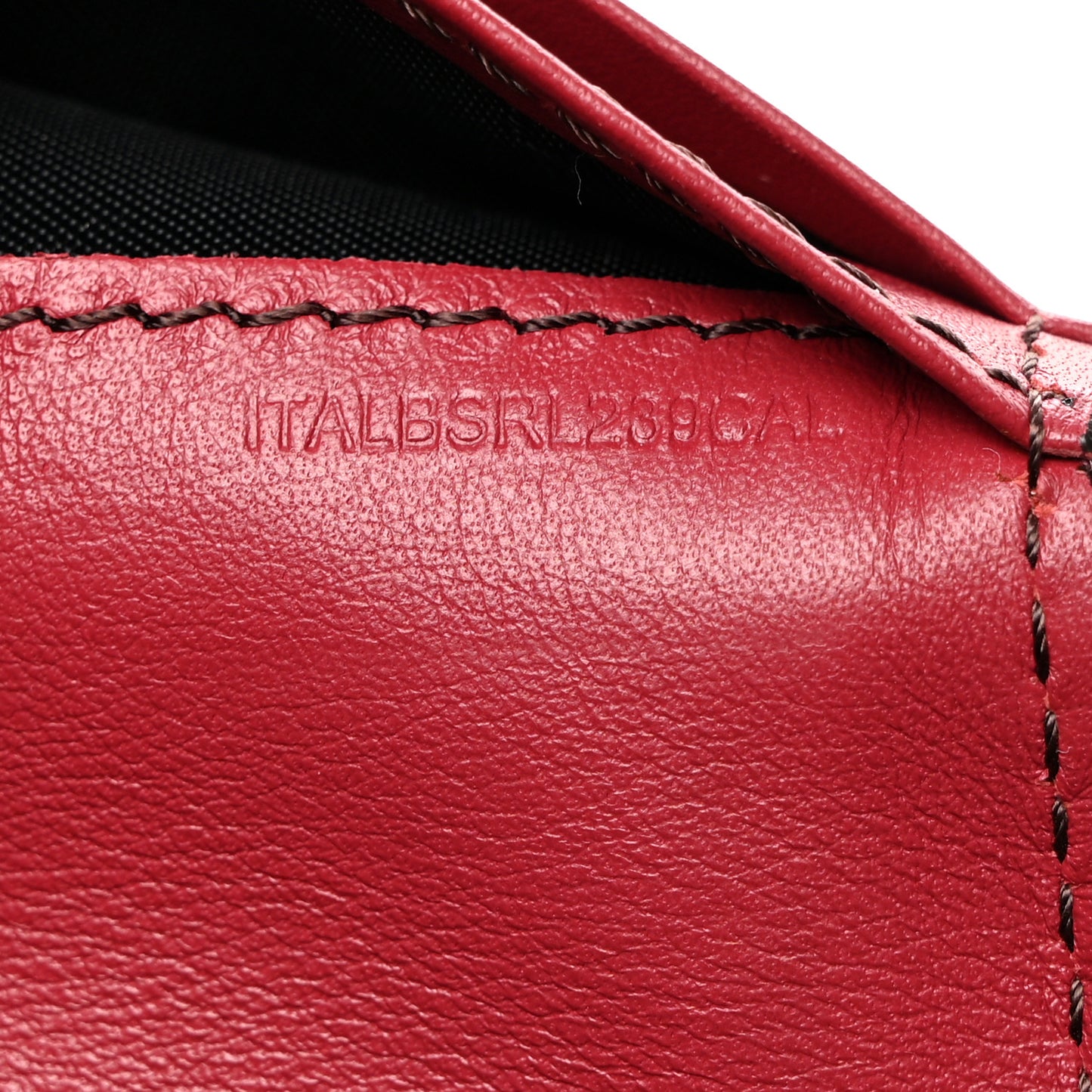 Calfskin Haymarket Check Henley Wallet Red