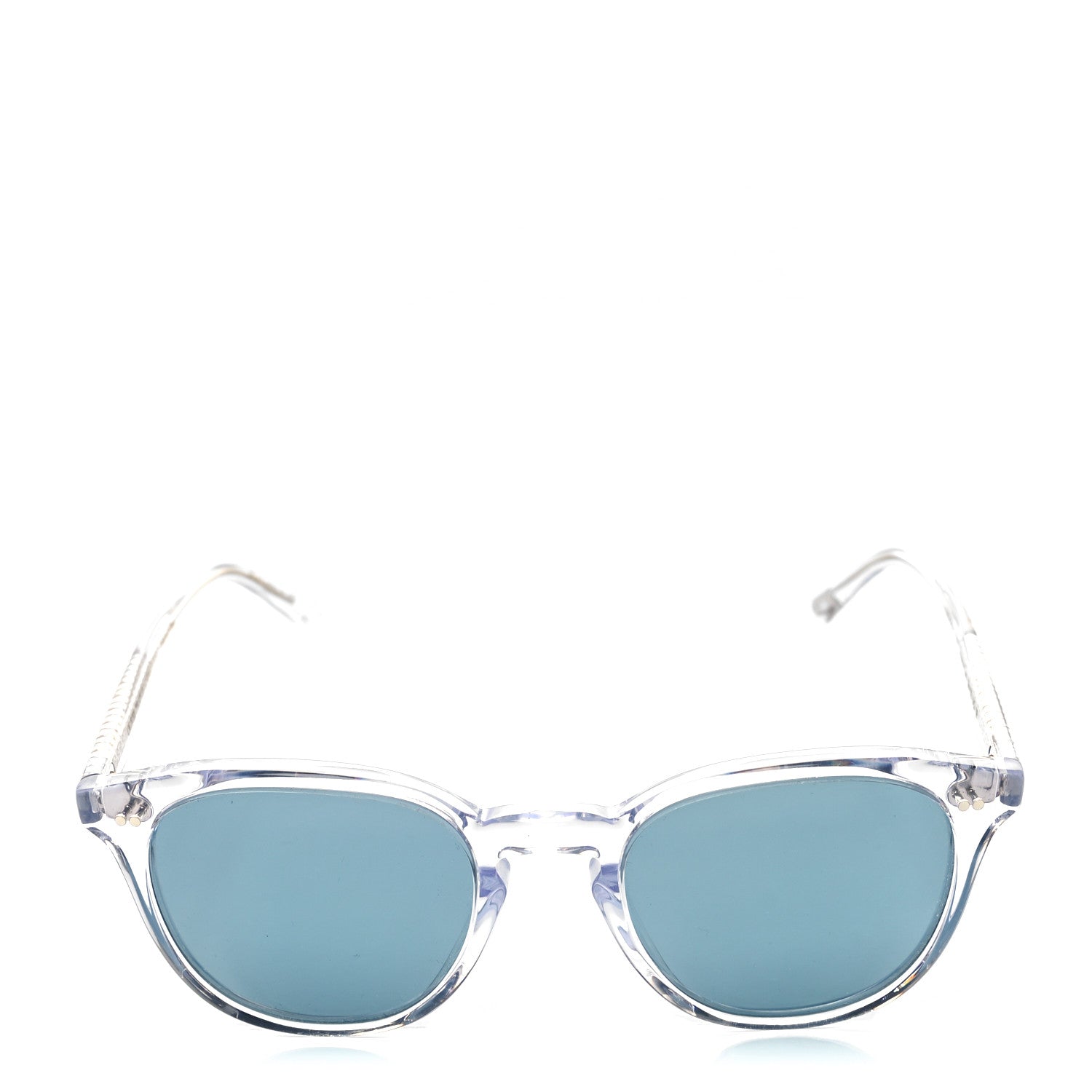 Oliver Peoples Acetate Desmon Round Sunglasses Transparent Crystal Teal Polar 2 of 8