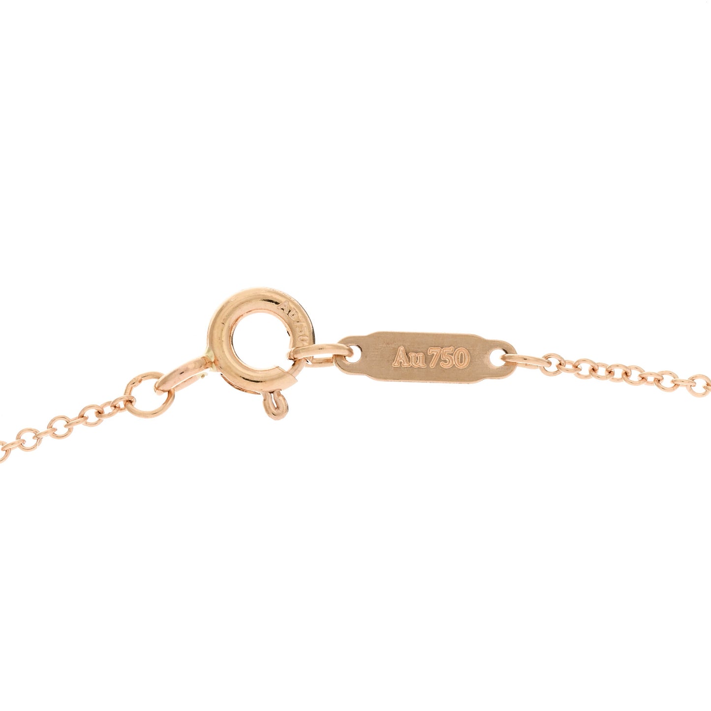 18K Rose Gold Diamond .16ctw Circlet Pendant Necklace