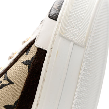 Louis Vuitton Calfskin Monogram Stellar Sneakers 37 Beige 10 of 11