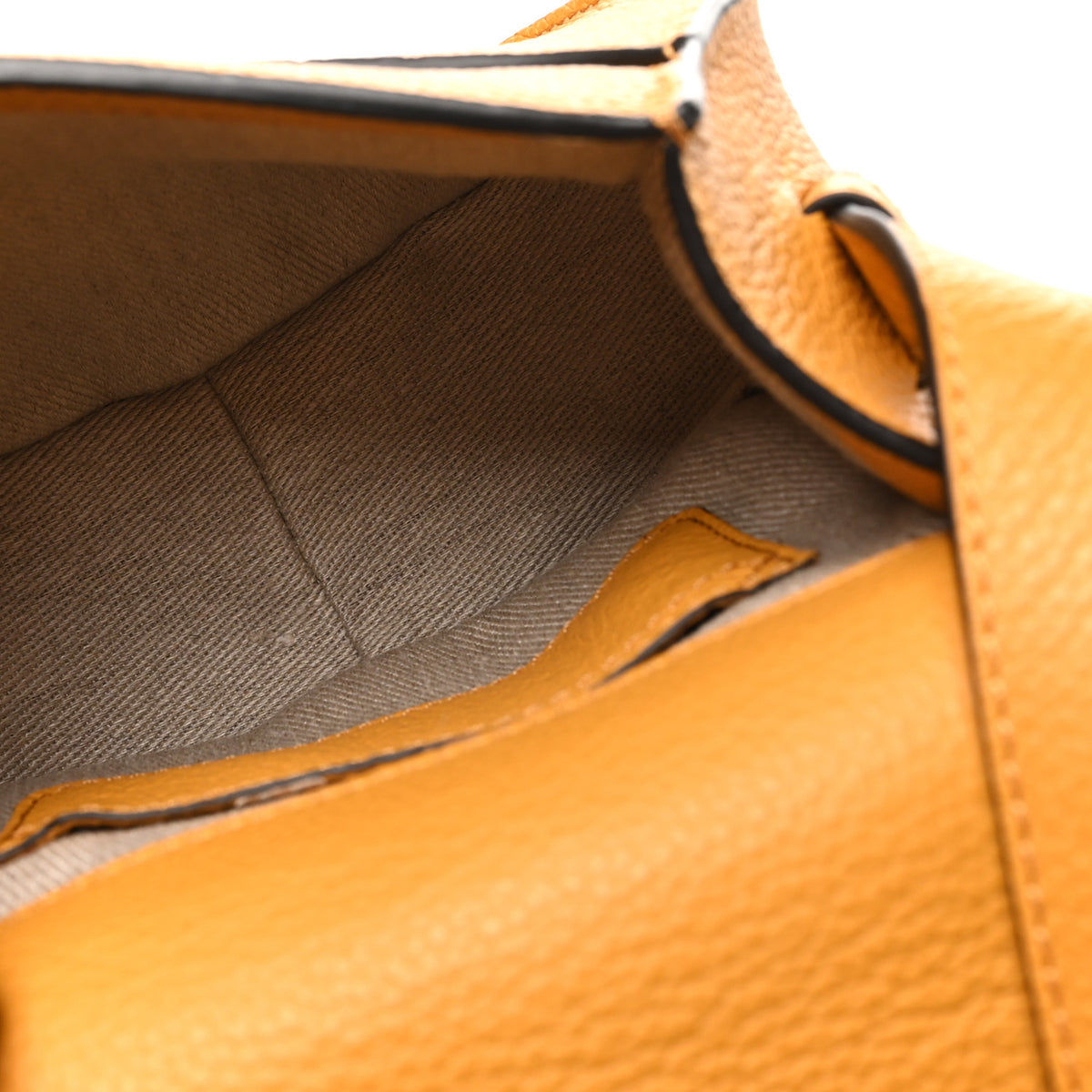 Grained Calfskin Small Marcie Saddle Bag Sunflower