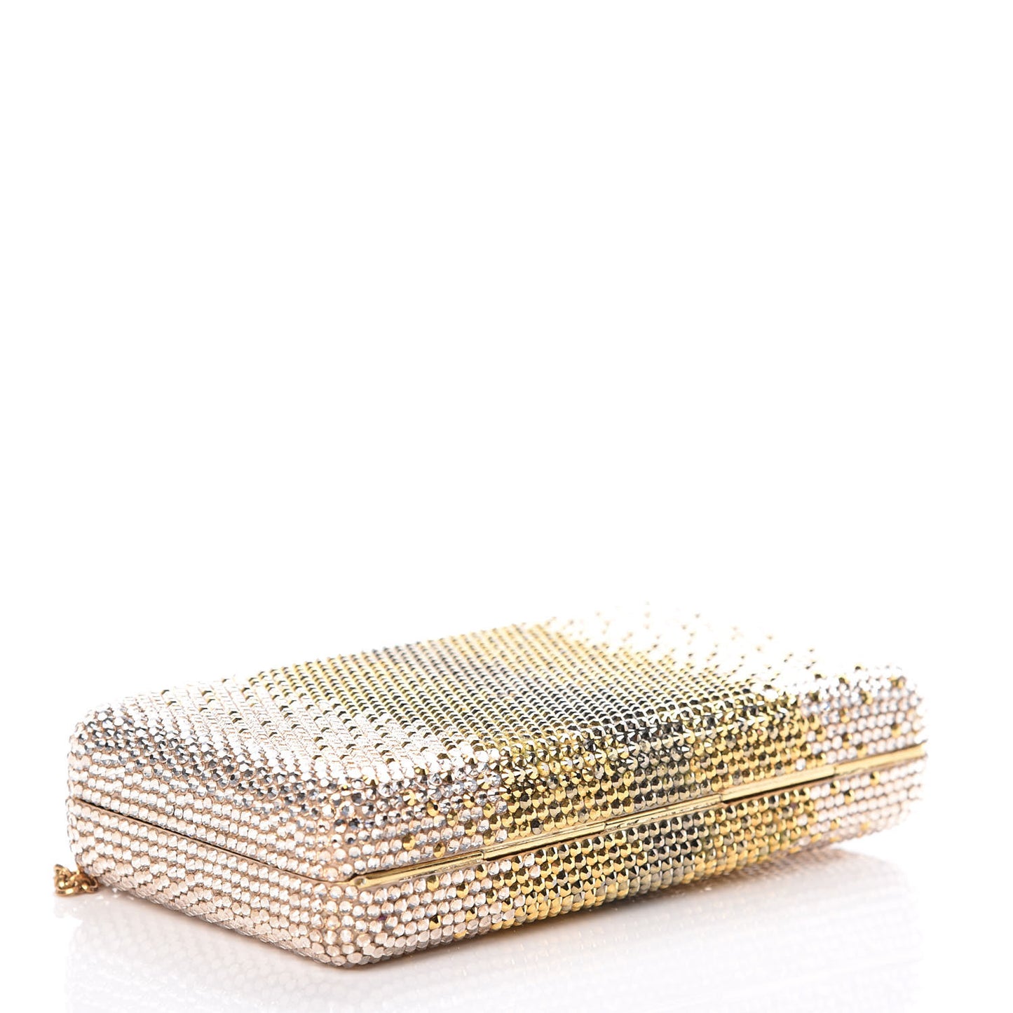 Swarovski Crystal Minaudiere Clutch Gold Silver