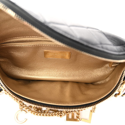 Chanel Lambskin Quilted All About Chains Waist Belt Bag Black 5 of 10